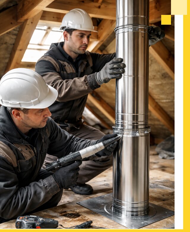 Монтаж дымоходов для каминов в Гае с гарантией качества