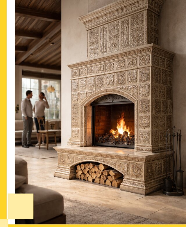 Купить изразцовый камин в Гае от 254150 р. | ЭриданГай
