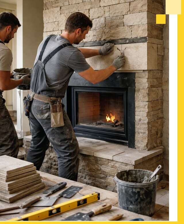 Проектирование и установка открытых каминов в Гае