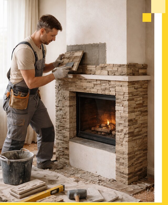 Изготовление и монтаж каминов для дома под ключ в Гае