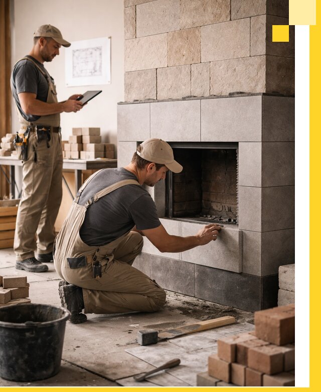 Индивидуальные проекты каминов и каминных систем в Гае