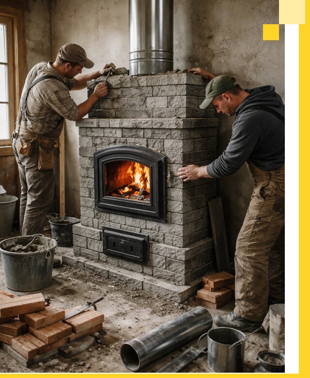 Производство, поставка и монтаж дровяных печей в Гае