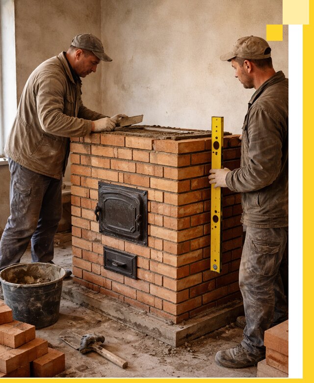 Отопительные печи под ключ в Гае, установка и сборка