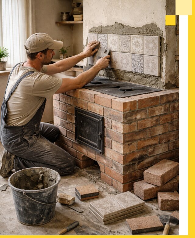 Печи с плитой на заказ монтаж гарантия и сервис в Гае