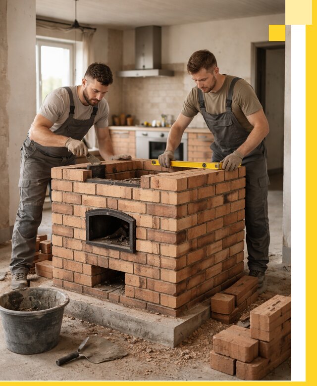 Установка и монтаж печей в частном доме в Гае под ключ