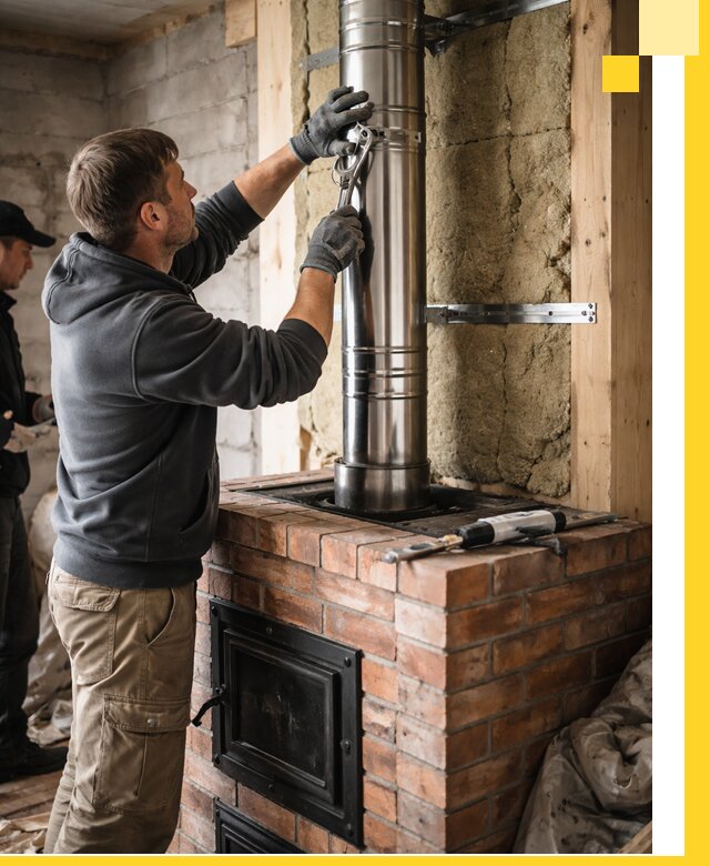 Изготовление и монтаж печей и дымоходов под ключ в Гае