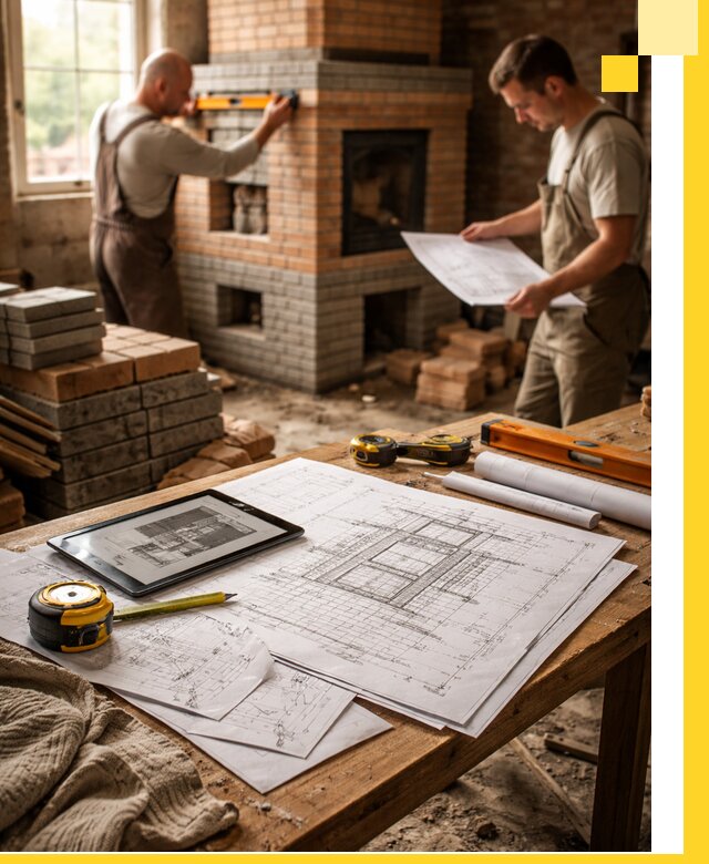 Проекты печей и каминов с индивидуальным дизайном в Гае