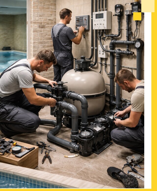 Комплексное оборудование для бассейнов под ключ в Гае