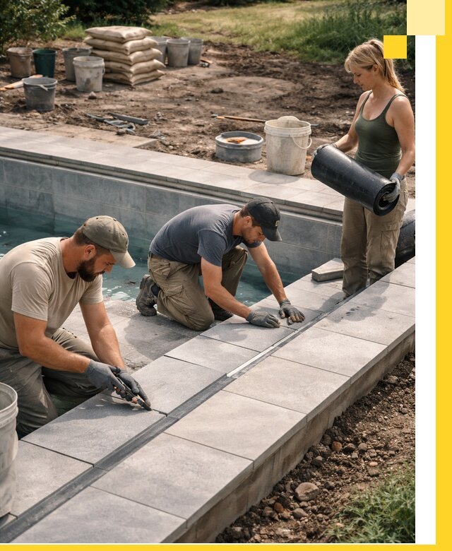 Строительство и монтаж уличных бассейнов под ключ в Гае