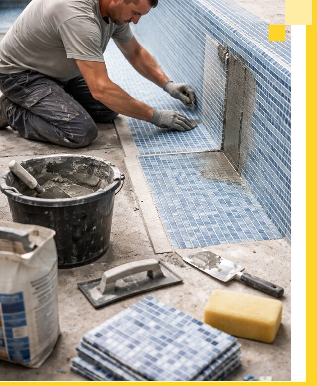 Укладка и ремонт мозаики для бассейнов под ключ в Гае