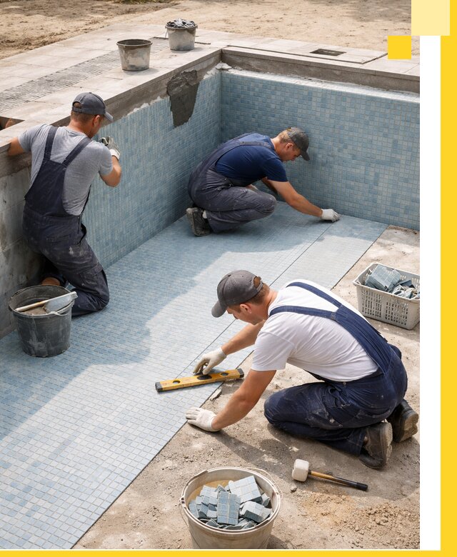 Укладка и установка плитки для бассейнов под ключ в Гае