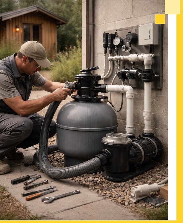 Продажа и монтаж фильтров и насосов для бассейнов в Гае