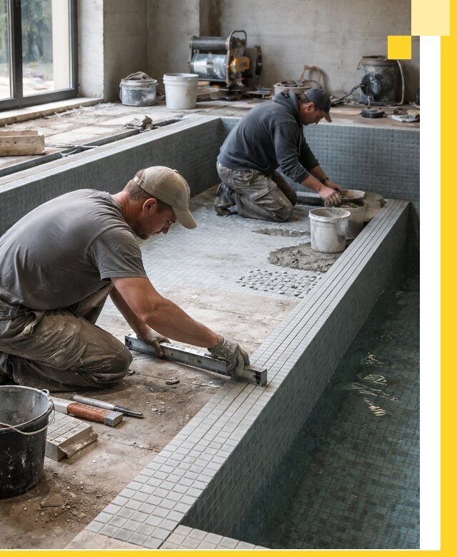 Строительство бассейна в частном доме в Гае под ключ