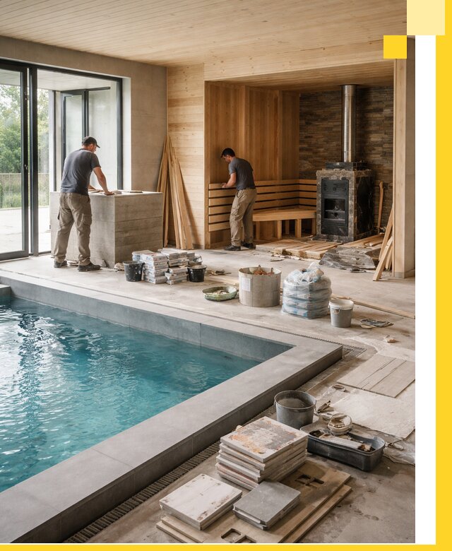 Проектирование и строительство бань с бассейном в Гае