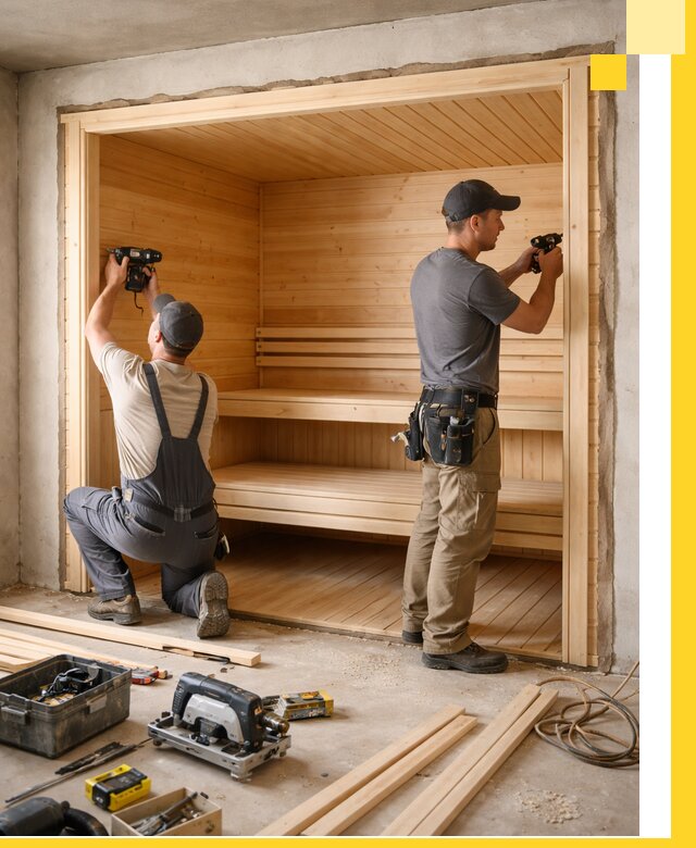 Монтаж саун под ключ в Гае — проектирование и установка