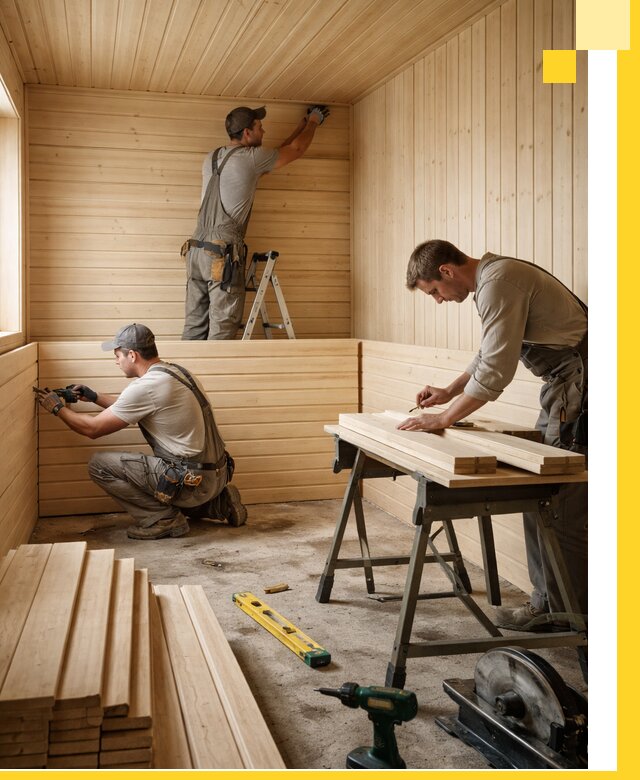 Обшивка саун в Гае из натуральной древесины под ключ