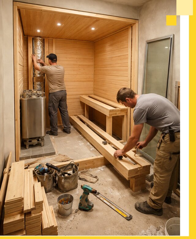 Проектирование и установка домашних саун под ключ в Гае