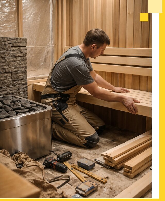 Сауны для дома под ключ с проектированием и монтажом в Гае