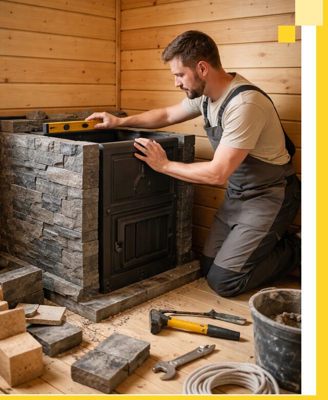 Производство и установка печей для саун под ключ в Гае