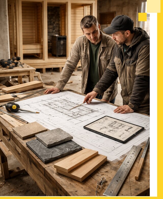 Проекты бань под ключ и планы строительства в Гае