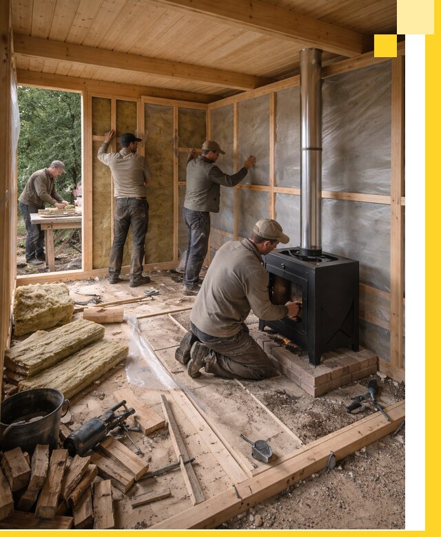 Профессиональный монтаж бань под ключ в Гае для дома