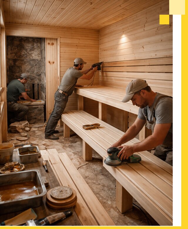 Профессиональная отделка бань в Гае под ключ, с гарантией