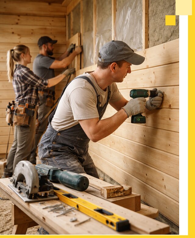 Обшивка бань под ключ в Гае: отделка стен и потолков