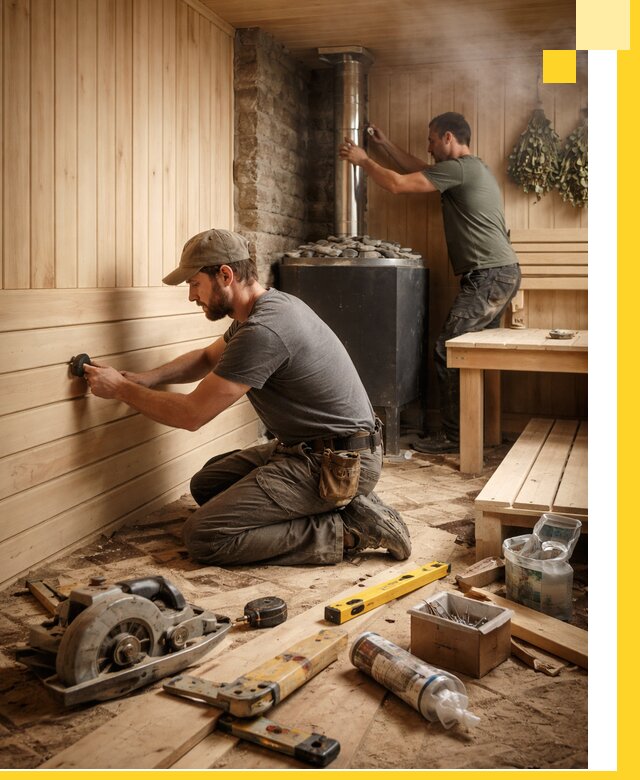 Полное строительство и оснащение парных под ключ в Гае