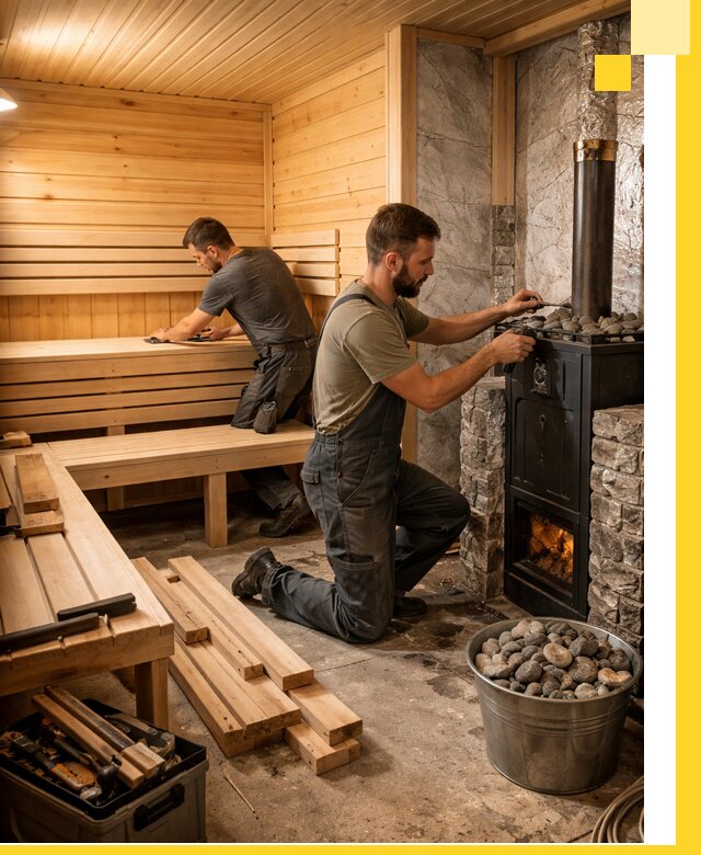 Дизайн и строительство интерьеров бань под ключ в Гае