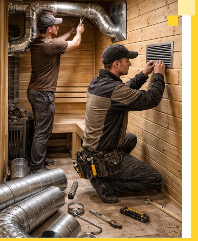 Проектирование и монтаж вентиляции бани в Гае под ключ