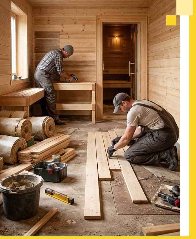 Индивидуальный проект бани с комнатой отдыха под ключ в Гае