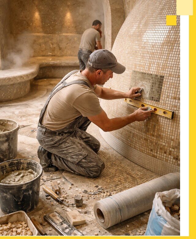 Хамам под ключ в Гае: проектирование, строительство, отделка