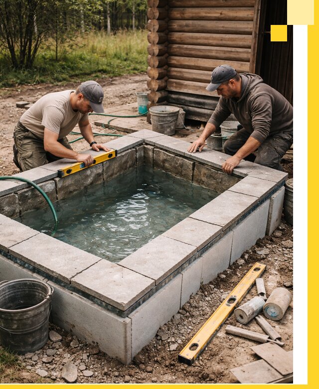 Изготовление и установка холодных купелей под ключ в Гае